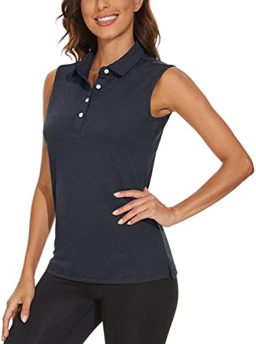 TACVASEN Feminino sem mangas camisetas de golfe pólo