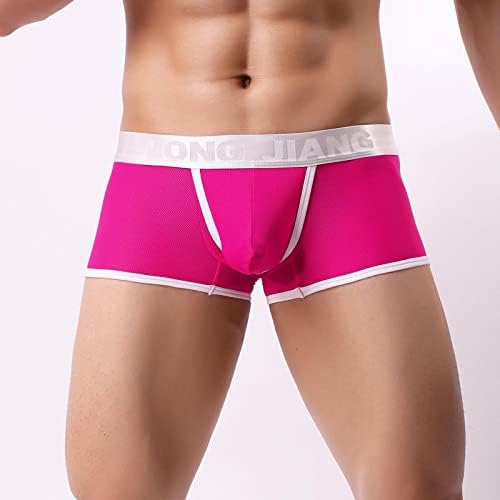 Mens Sexy Rouphe Lngerie U Bulge bolsa calcinha de algodão esportes de roupas de noite com suporte de bolsa embutida