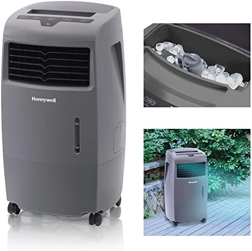 Honeywell 500 CFM Indoor Outdoor portátil evaporador, ventilador e umidificador com controle remoto