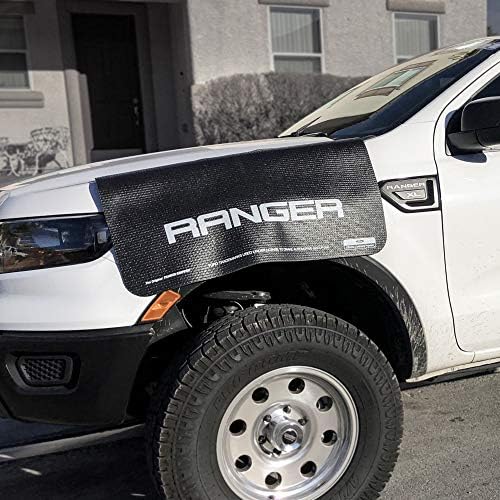 Fender Gripper Premium Fender Tampa e Protetor de pára -choques de carro com o logotipo Ford Ranger | Oficialmente licenciado por Ford, Universal Fit, Modelo FG2143