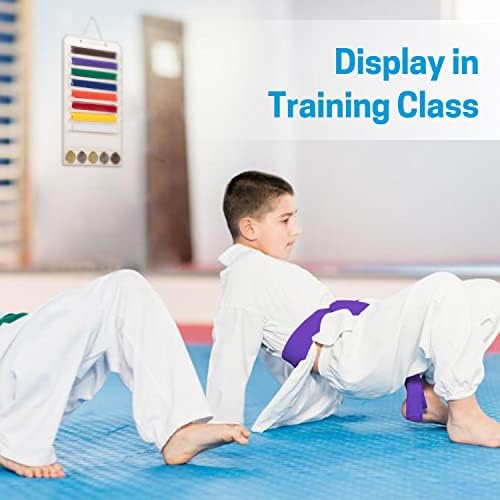 Viseman Karate Arts Martial Belts Storage, pendurado Taekwondo Belt Suports Monthing Wall Mount Display para 8 cintos,
