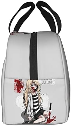Klliki Anime Angels of Death Bag Bag reutilizável bolsa portátil de lancheira portátil unissex Adequado para piquenique
