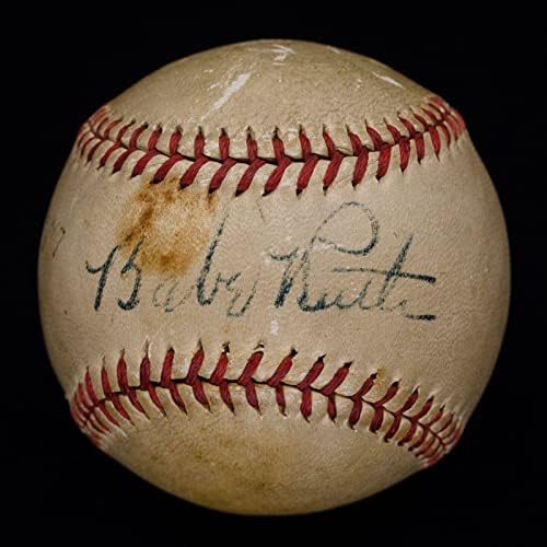 Babe Ruth single assinado oal harridge beisebol - lindo ponto ideal automático - JSA - bolas de beisebol autografadas