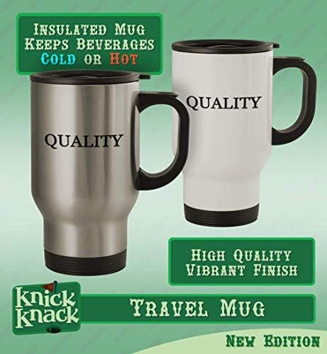 Presentes de Knick Knack Smelters - Caneca de viagem de aço inoxidável de 14oz, prata