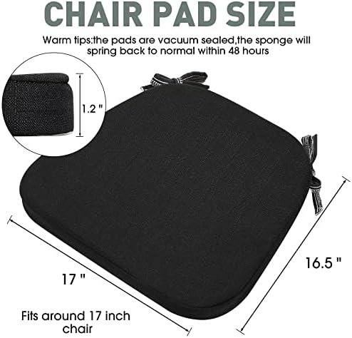 Dotas de cadeira de 8 PCs com laços de alta densidade Pachotas de assento de cozinha almofadas de cadeira de jantar almofada