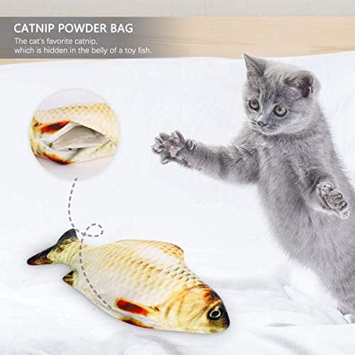 Odoldi Electric Moving Cat Kicker Fish Toy, peixe realista de peixe, brinquedos de catnip de peixes, brinquedos de gatinho,