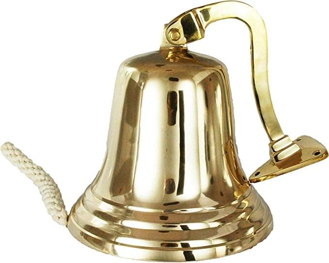 Skynotch Brass Navio náutico Bell Maritime School Dinner Recepção Home Decor Wall Hanging Bell