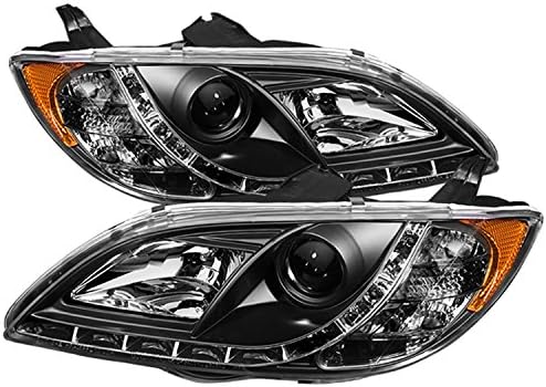 Spyder Auto Mazda 3 Sedan Black DRL LED CRISTAL FARECTING