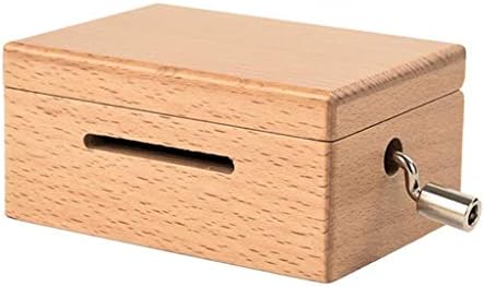 Caixa de música da manivela de mão Ylyajy com papel de cola de cola com uma caixa de som da caixa de ação musical presente