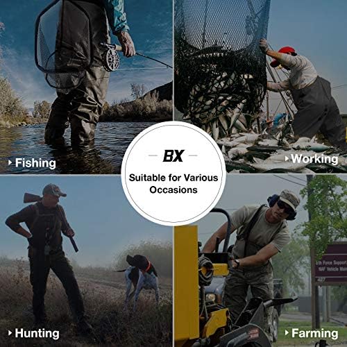 Piscifun BX Bex Waders, Pesca respirável Pesca e caçadores de caça, Waders à prova d'água de poliéster de três camadas para homens