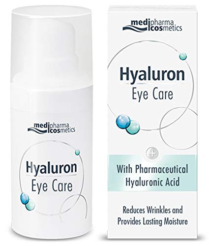 Medipharma Cosmetics Hyaluron Eye Care Cream - Reduz rugas, olheiras e bufando - paraben livre - hidratante - Adequado para