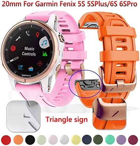 TRDYBSK 20mm WatchBand tiras para Garmin Fenix ​​7S 6S 6SPro Relógio Rápula Silicone Silicone Fit Wrist Bands para Garmin Fenix ​​5s/5s Plus