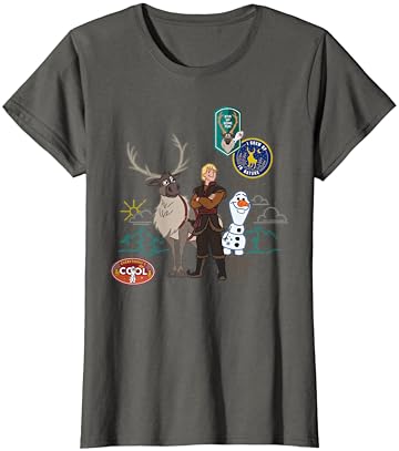 Disney Frozen 2 Olaf, Sven e Kristoff Patches T-Shirt