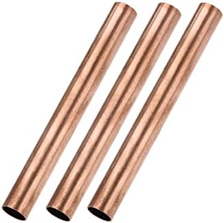 Metallixity Copper Tube 3pcs, tubulação reta - para móveis em casa, máquinas, artesanato de bricolage