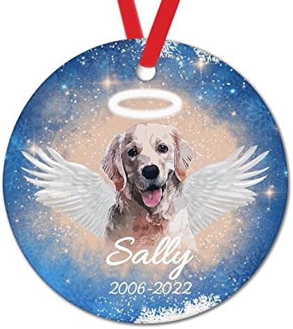 Labrador Dog With Wings Dog in Heaven Decorativo Ornamentos pendurados Ornamentos de cão anjo personalizado Ornamentos de