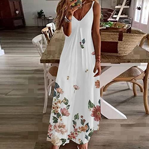 PEJOCK MULHERES PRIMEIRA FLORAL CAMI MAXI VENDES 2023 SUNDRESS DE PESCO