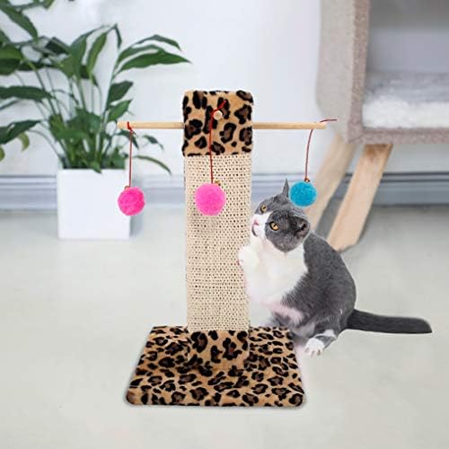 Torre de gato de suporte para escalada, 20 estável fofa de sisal leopardo