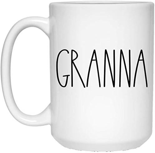 Caneca de café da Granna, presente de aniversário da Granna, presentes de caneca para Natal, aniversário, feliz natal, dia da mãe, presente de caneca de café em família Presente para a melhor xícara de café de todos