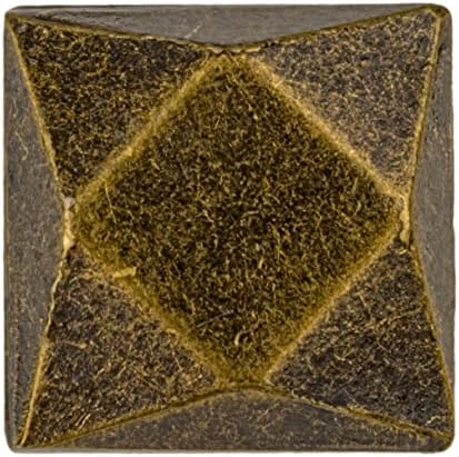 Níquel banhado tacos de pirâmide octogonal truncados | 1/2 diâmetro × 1/2 de comprimento | Pacote de 10 | Cabeças de unhas decorativas
