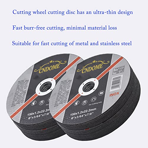 WaltyoTur 50 pacote de corte rodas de corte ultra fino disco de corte de roda de corte 6x0.045x7/8 metal e aço inoxidável