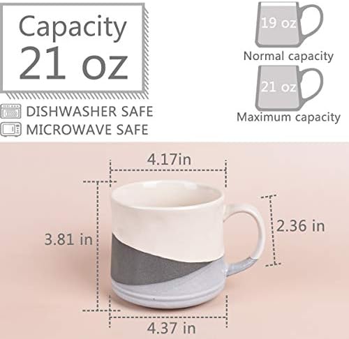 Caneca de café grande de bosmarlin, xícara de chá grande para escritório e casa, 21 onças, lava -louças e cofre de microondas, 1 pcs