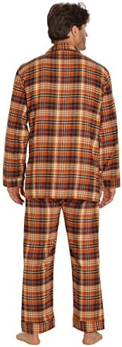 Pijama de flanela para homens de sono Everdream, conjunto de PJ de algodão longo