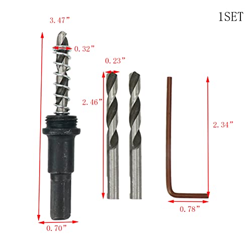 FAOTUP 1set azul m42 aços de alta velocidade HSS Cutter 115mm Cutter de orifício, orifício bi-metal Frill Bit Bit