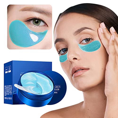 NPKGVia Eyemask 60 folhas de colágeno Hyaluronicacid Eyemask para círculos escuros inchaço e rugas para qualquer bomba de lábios