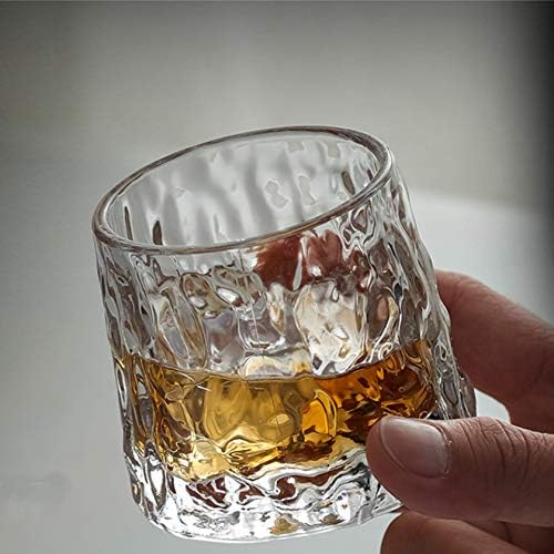 Jingyue Whisky óculos Melhor pai Ever Clear Crystal Rotation Bottom Pais do Dia Papai Presentes engraçados para homens 5,2 oz