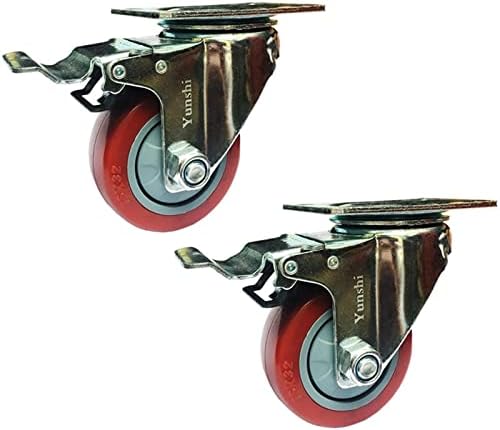 Gruni 3 polegadas Tipo médio PVC DirecionesCasters Roda de carrinhos de roda com freio Urso de mudo vestível 100kg Casters