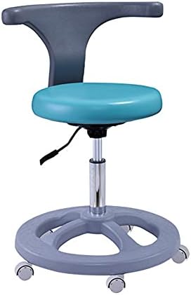 Dentistas da cadeira de cadeira móvel bancos de enfermagem com encosto de couro PU e rodas médicas de altura ajustável cadeira móvel padrão para dentista e escritório