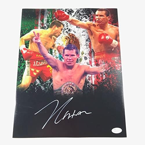 Julio Cesar Chavez assinou 11x14 foto JSA boxer autografado - fotos de boxe autografadas