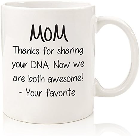 Presentes do dia das mães da filha, filho - mãe, compartilhando sua caneca de café engraçada de DNA - ótimos presentes