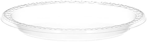 [40 contagem] Placas de aperitivo de 7 polegadas de 7 polegadas plásticas descartáveis ​​de serviço pesado, ideal para casamento, catering, festas, buffets, eventos ou uso diário, 1 pacote