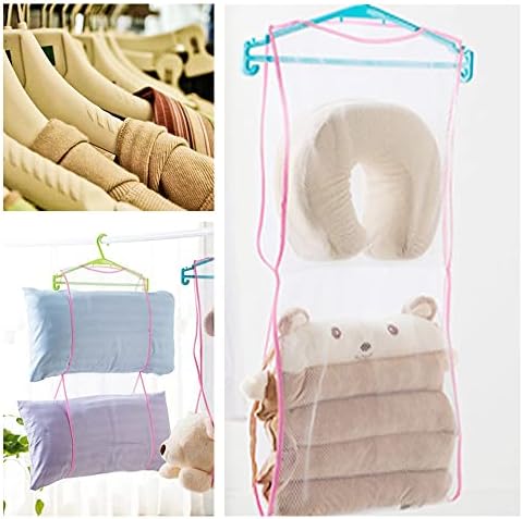 Pillow Secying Net Creative pendurou secagem rack de secagem multifuncional malha para brinquedos e travesseiros de pelúcia