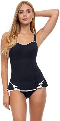 Perfil by gottex feminino standard belle curve d-cup swimdress