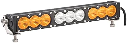 Lightronic 20 120W Super Bright Spot Beam 6000k Daylight White Natural, barra de luz LED de linha única Offroad para condução noturna de alta velocidade, iluminação de longa distância, classificação à prova d'água IP69, 1 pacote