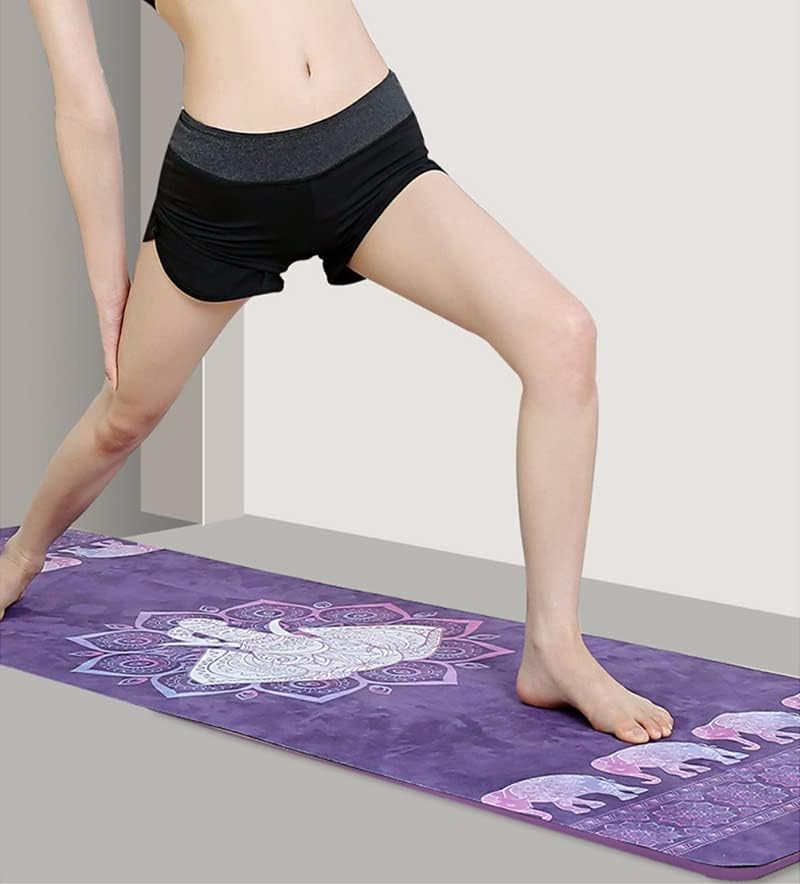 Dhtdvd 1,5 mm de sude-absorvente de camurça yoga tapete de borracha de ginástica para exercícios de condicionamento físico