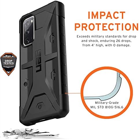 Urban Armour Gear UAG UAG Samsung Galaxy S20 Fe/Fe 5g Cobertura de Proteção de Pathfinder à prova de choques leves, preto,