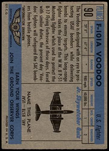 1957 TOPPS 90 F-101A VOODOO VG