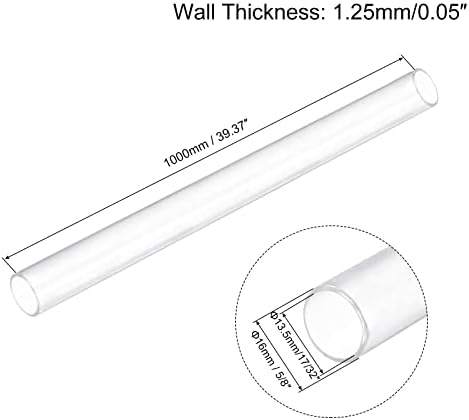 UXCELL 1PCS Tubação PVC rígida, 17/32 ID x 5/8 od x 3,28 pés transparentes PVC PVC Tubo de água de água para aquário