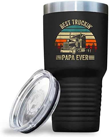 Trucker Dad Ringneck Tumbler 30oz Best Truckin Papa Ever Ever Aço Anterior Copo Pai Caminhão Driver Funny Day Vs295325