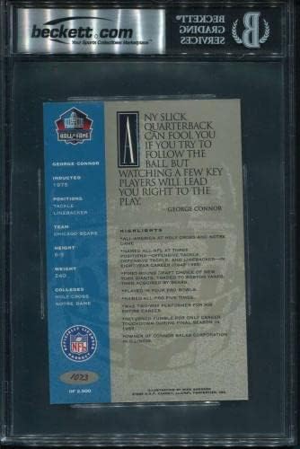 16 George Connor - 1998 Ron Mix Hof Platinum Auto Football Cards classificados BGS Auto 10 - Bolsas de futebol autografadas