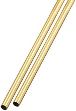 Metallixity Brass Tube 2pcs, tubulação reta - para móveis em casa, máquinas, artesanato de bricolage