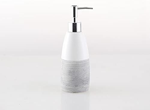 Dispensador de sabão de cerâmica Huijie com bomba para cozinha de banheiro - 350 ml de garrafa de loção de shampoo de estilo de luxo
