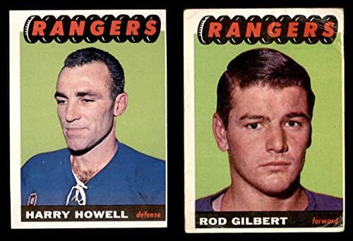 1965-66 Topps New York Rangers perto da equipe definida New York Rangers - Hockey VG/Ex+ Rangers - Hóquei