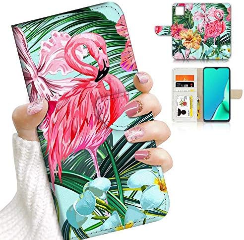 Para iPhone 11 Pro, capa de capa de carteira Flip Wallet, A24186 Flamingo Tropical 24186