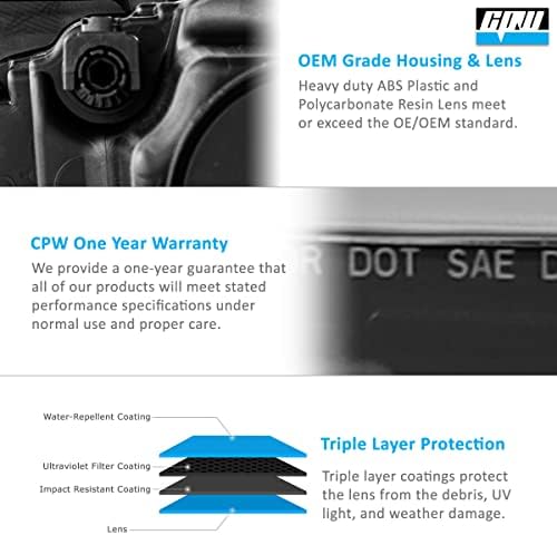 Montagem dos faróis da CPW Compatível com -2019 Chevy Silverado 1500 LED DRL Projector High/Low Sequencial Turn
