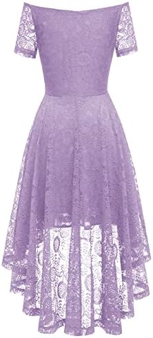 Vestidos de princesa feminino de renda vintage Saias florais coquetel ombro frio mangas curtas vestido de festa de