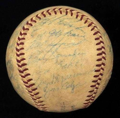 1955 A equipe de Chicago Cubs assinou o Baseball da Liga Nacional Ernie Banks JSA CoA - Bolalls autografados